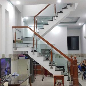 Cầu thang kính - Chất Phát Design